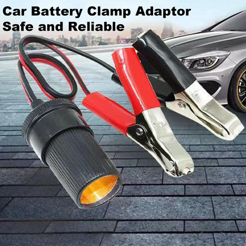 Adaptador De Coche A Enchufe Pinzas De Cocodrilo Para Baterí