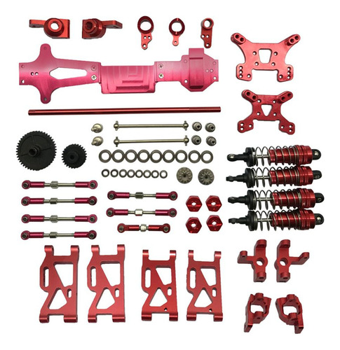 Wltoys 144001 Rc Car Upgrade Metal Kit Piezas Brazos Rojo