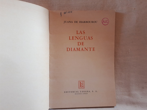 Imagen 4 de 10 de Las Lenguas De Diamante J Ibarbourou Losada Ilust Raul Soldi