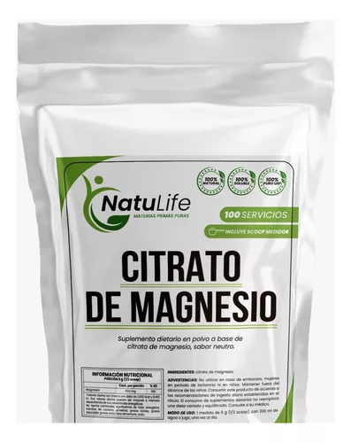 Citrato de magnesio en polvo 1 Kg