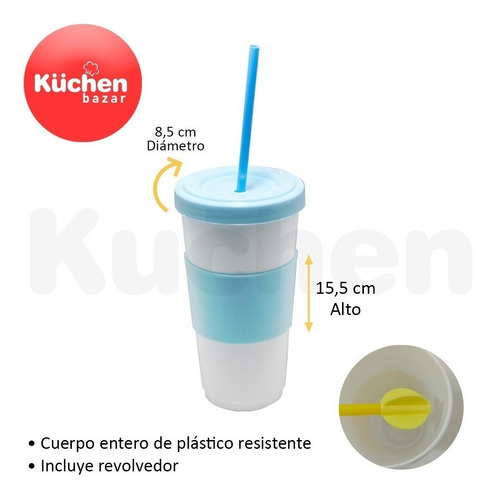 Imagen 2 de 10 de Vaso Termico Plastico Stark Glitter Cuotas