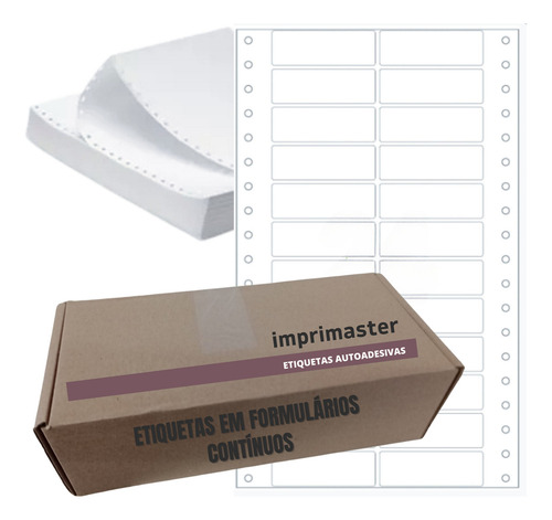 Etiqueta Matricial 3025001 2c Imprimaster 70x23,4 Mm C/12000 Cor Branco Fosco