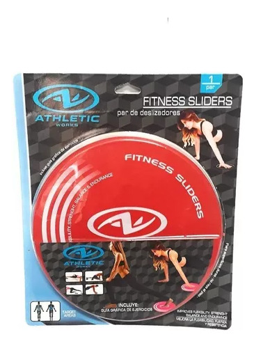 Fitness Sliders Par De Deslizadores Athletic  Color Rojo