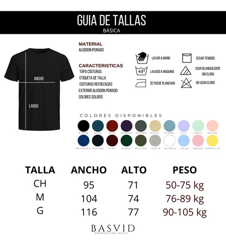 Playeras Basicas Cuello Redondo 3 Pack Colores Vibrantes