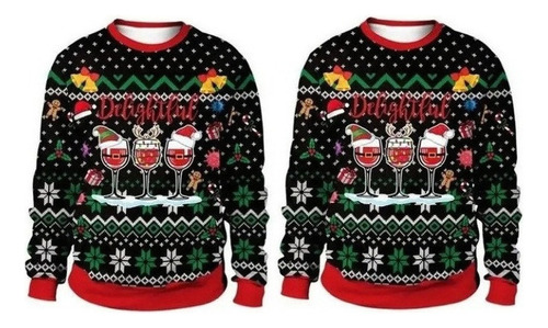 Sueter Navideño Ugly Sweater Navidad Pareja 2pcs