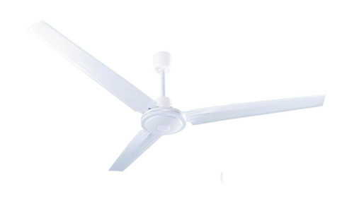 Ventilador de techo Benelux EV1155 blanco con 3 aspas de  metal, 56" de diámetro 127 V