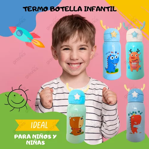 Termo Botella Termica Infantil 500 Ml Reno 2en1 Acero C/taza