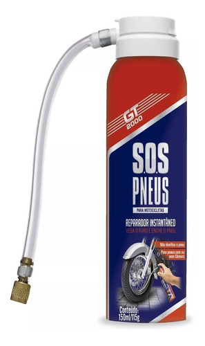 Sos Pneus Selante Veda Instantâneo Inflador Spray  Moto