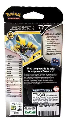 Kit 2 Decks Pokémon Cartas Baralho Batalha Deoxys Zeraora V