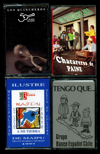 Set De 4 Cassettes Folklóricos Originales De Colección. A20.