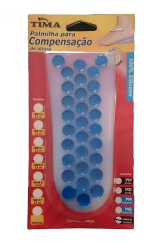 Imagem 2 de 2 de Palmilha 3/4 Silicone Compensação De Altura 2,0 Cm Bilateral