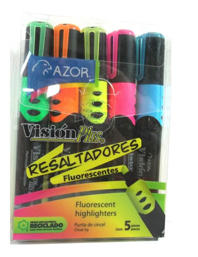 Marcatextos Resaltador De Colores Azor Vision Plus