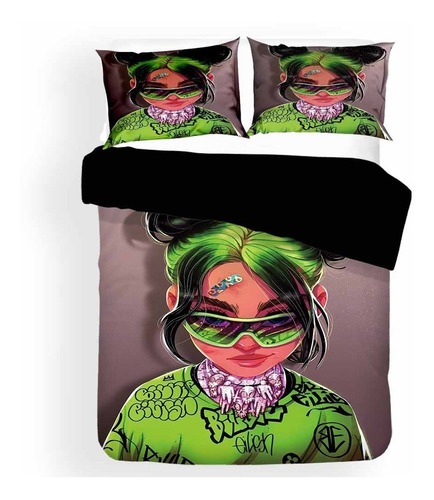 Billie Eilish Queen Size Bedding Set 3-piece