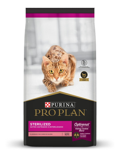 Pro Plan Optirenal Sterilized Gato Adulto Salmón/arroz 3kg