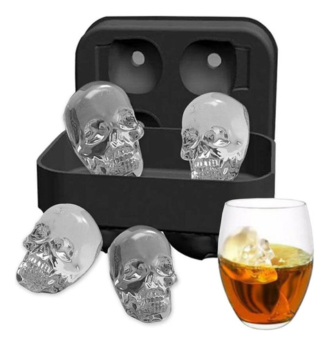 Ice Mold Skull 3d Flexible Silicone Ice Cube Molds Maker Tra