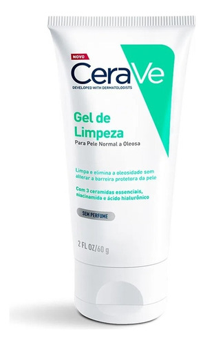 Gel De Limpeza Facial Para Pele Oleosa 60g Cerave