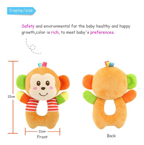 Sonajero De Peluche Con Forma De Animal Para Bebés Y Niños