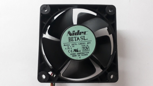 Cooler 70x70x25mm 12v 0.29a Nidec D07a-12b3s1 Ah1 4 Fios (Usado)