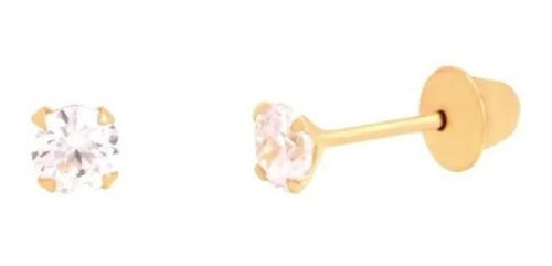 Imagem 2 de 4 de Kit Dois Brincos, 1 Bolinha E 1 De Zirconia De 3mm 10k