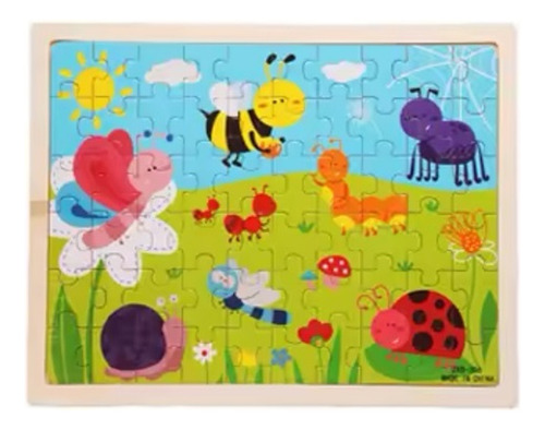Puzzle De Madera Infantil Con Motivos De Animales Para Niños