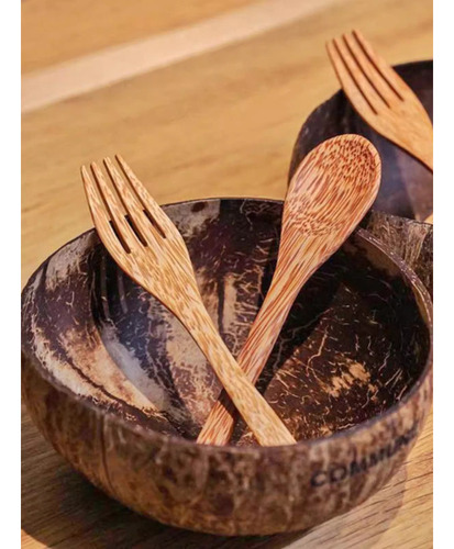 Wh Cuenco Cáscara Coco Para Ensalada Frutas Y Arroz 6pcs
