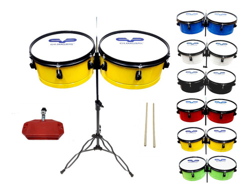 Timbaleta Std Color Pyp Percusion Pata Doble Planchuela