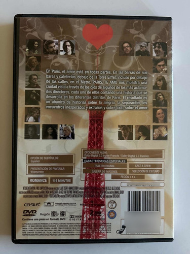 París, Te Amo (paris, Je Taime). Dvd (Usado)