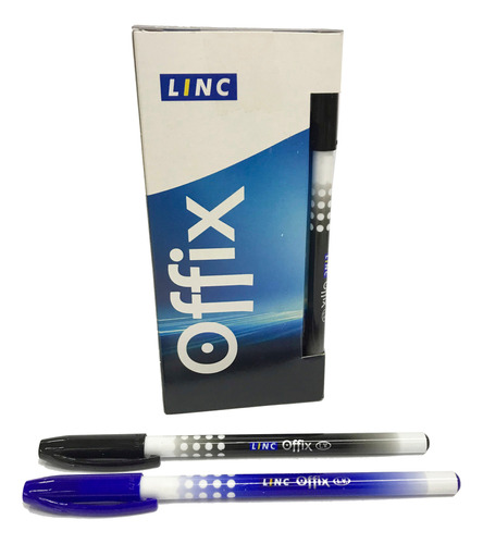 Bolígrafo Offix Linc - Caja X 50 Un - Colores: Negro / Azul
