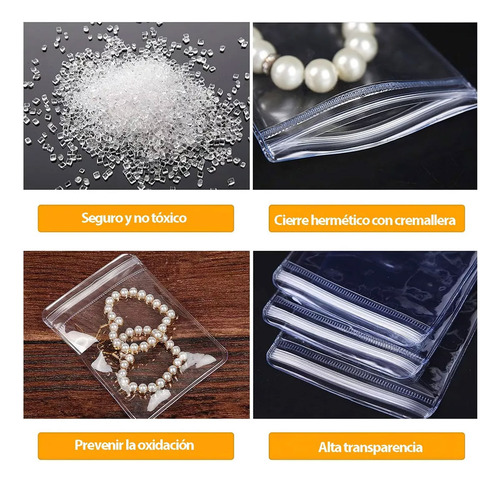 Autosellantes 7x10cm Pvc Transparente Para Joyerí 100 Bolsas