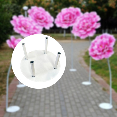Soporte De Exhibición De Flores Para Poste, Cuatro Polos