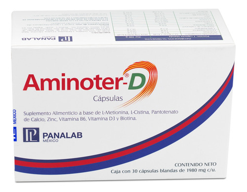 Aminoter D Suplemento Anticaída De Cabello Vitamina D 30cap