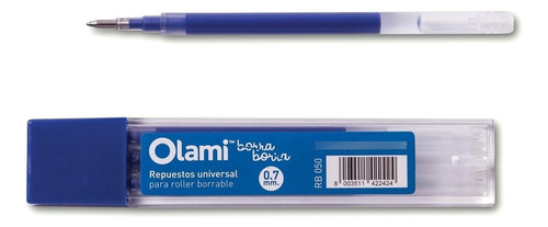 Repuesto Roller Borrable Olami X3 Unidades Tinta Azul