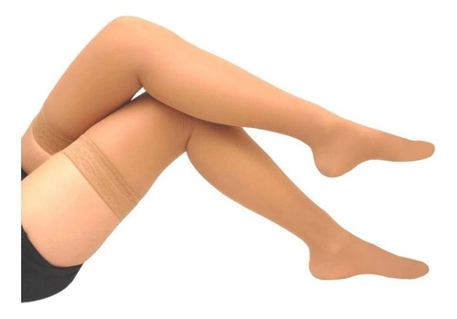 Meia Coxa 4000 Ultraline 30-40mmhg Aberta(agh)bege P