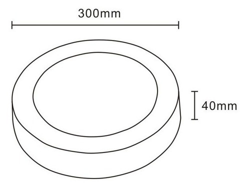 Imagen 2 de 4 de Plafón Panel Blanco Led Redondo 28w Ø30cm No Descartable