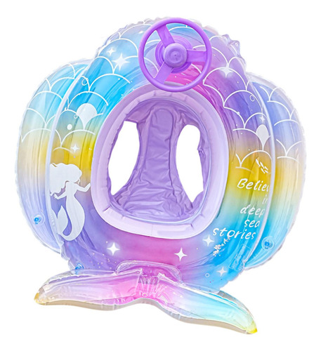 Flotador Inflable De Sirena Para Piscina, Ideal Con Volante