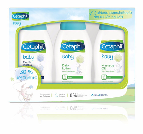 Kit Cetaphil Baby Recien Nacido Shampoo + Locion + Aceite