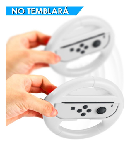 2 Volantes Joy-con Fundas Controles Para Nintendo Switch Blanco