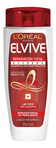 Shampoo Reparación Total Extreme Elvive L'Oréal 750ml