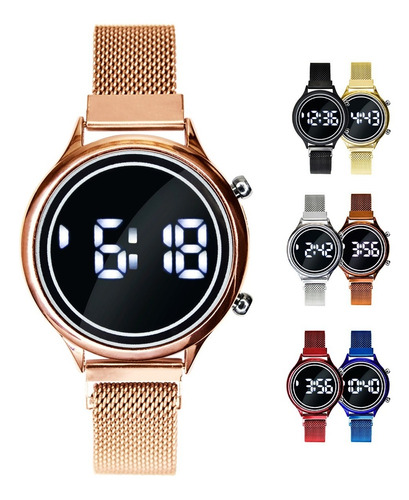 Reloj Para Mujer Broche Iman Dama Digital Moda Brazalete 