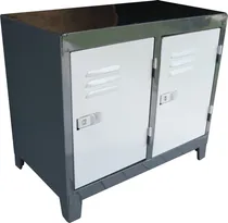 Comprar Lockers Metalico Bajo De 2 Puertas Estilo Industrial Moderno