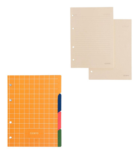 Caderno Cicero Criativo Kraft 80 Fls A5 Pautado/pontilhado Cor Colorido