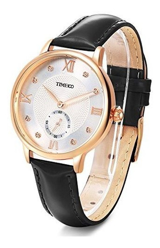 Time100 Reloj De Cuarzo De Moda Para Mujer Con Numeros Roman