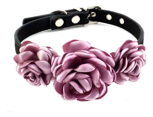 Petfavorites Collar De Gamuza Para Perros Y Gatos Con Flores