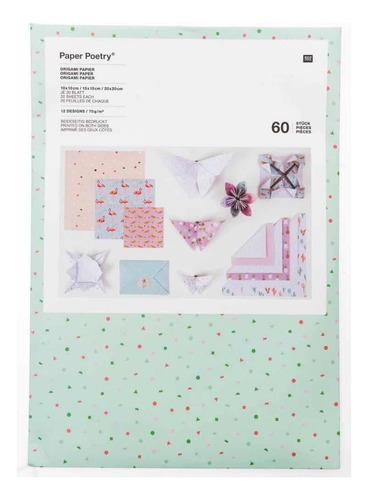 Pack 60 Hojas De Papel Estampado Para Origami