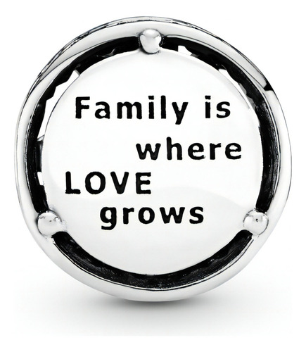 Charm Raíces Familiares Calado Color Plata