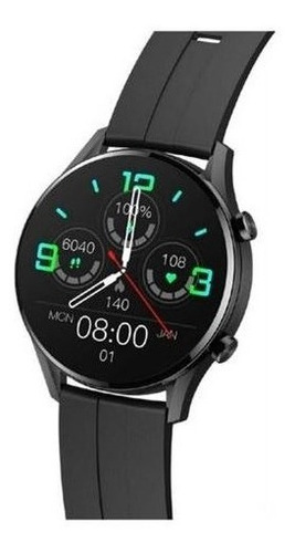 Imagen 7 de 8 de Smartwatch Imilab W12 Sport 1.32" caja 46mm de aleación de zinc black, malla black de silicona y bisel negro de plástico