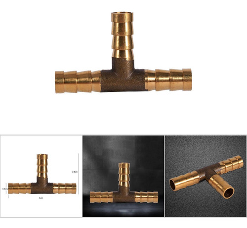Conector De Combustível 8mm Da Peça Do Bronze T Do Marceneir