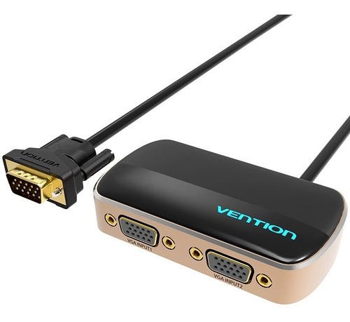 Switcher Adaptador Vga Para 2 Pc 1 Monitor Hd 1080p Vention