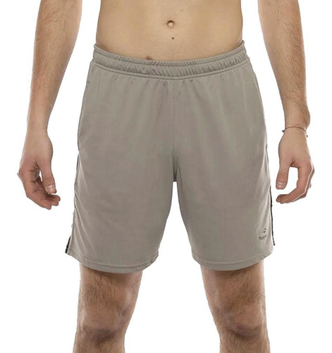 Topper Short Hombre - Poly Men Line Grisnegr