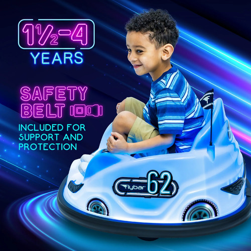 Carro De Bateria Bumper Flybar 6v Para Niño Pequeño Azul